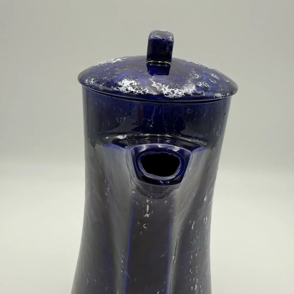 Vintage ARNEL's Splatter‎ Pitcher Blue Splatter Design Cottagecore Kitchen Decor